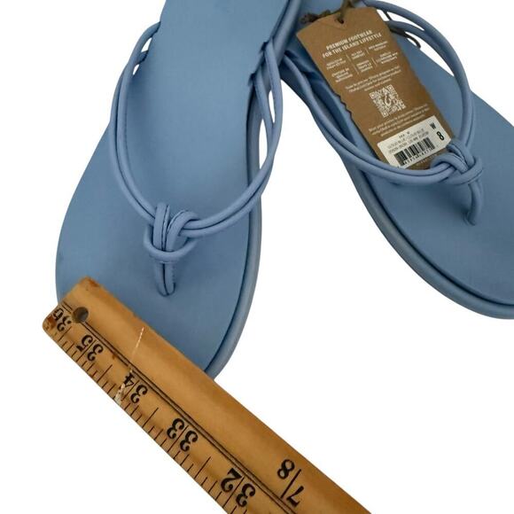 OluKai Sandal Women's 'Aka Knotted Straps Cloud Blue Comfort Flip Flop W8 New - Picture 11 of 11